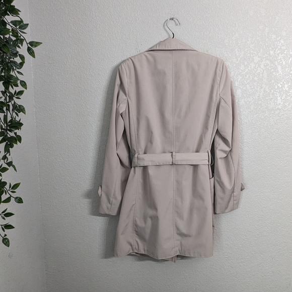 Towne Collection By London Fog Women Beige Tan Trench Coat Belted Button Down M - Picture 2 of 10
